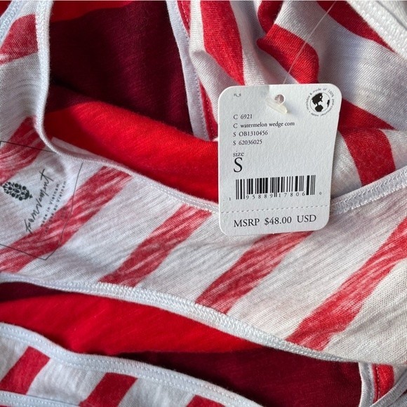 Free People Keep Rolling Racerback Tank Watermelon Wedge Combo Womens Size Small - Picture 11 of 15